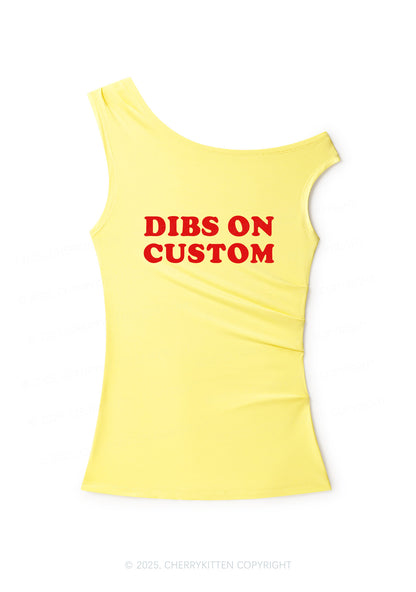Dibs On Custom Y2K Off Shoulder Tank Top Cherrykitten