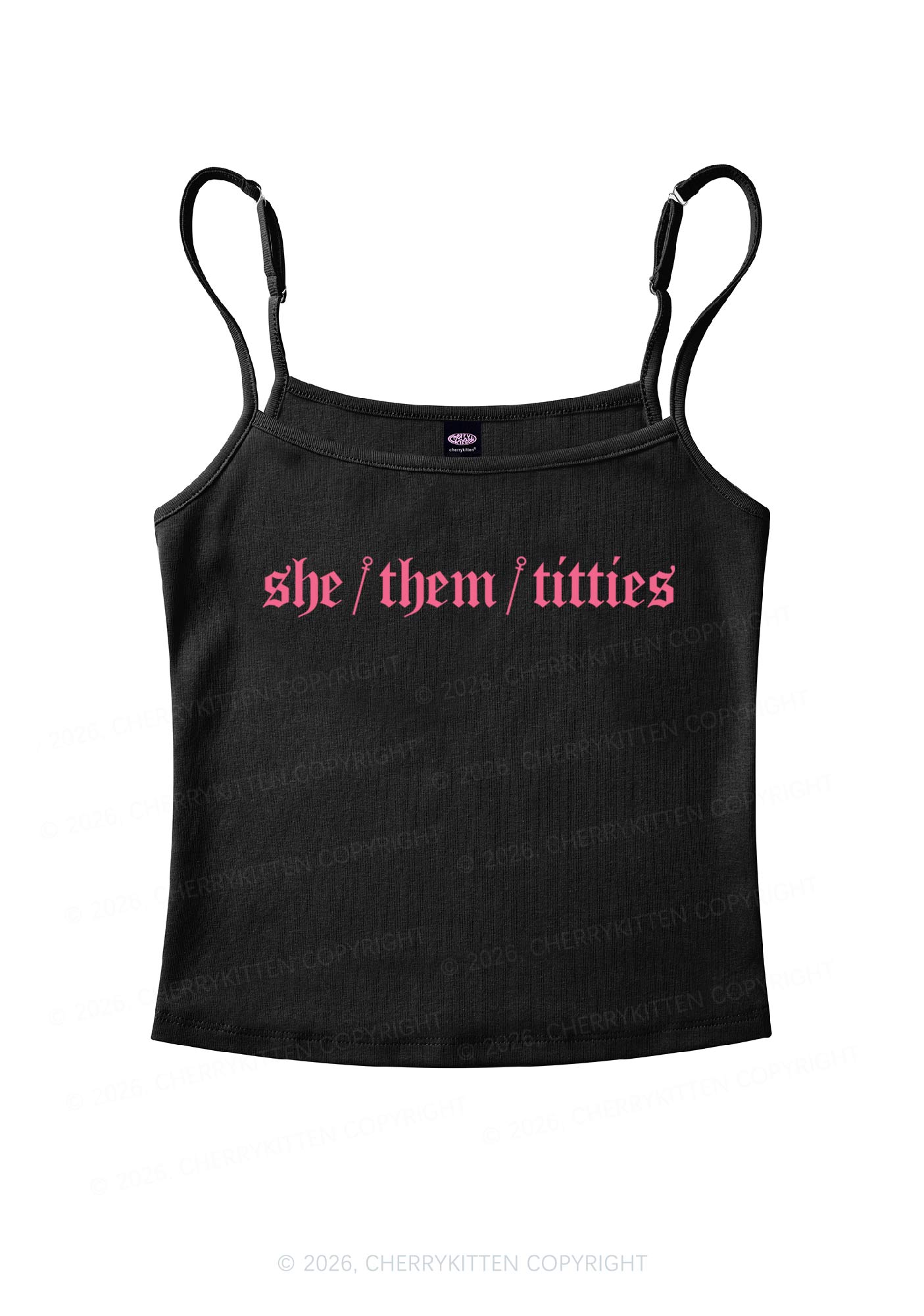 She Them Txtties Pride Y2K Spaghetti Strap Cami Cherrykitten