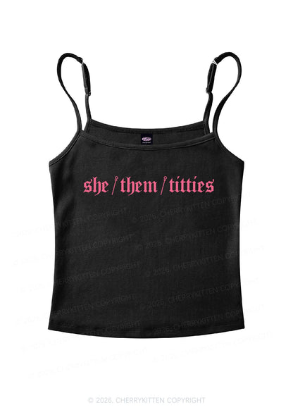 She Them Txtties Pride Y2K Spaghetti Strap Cami Cherrykitten