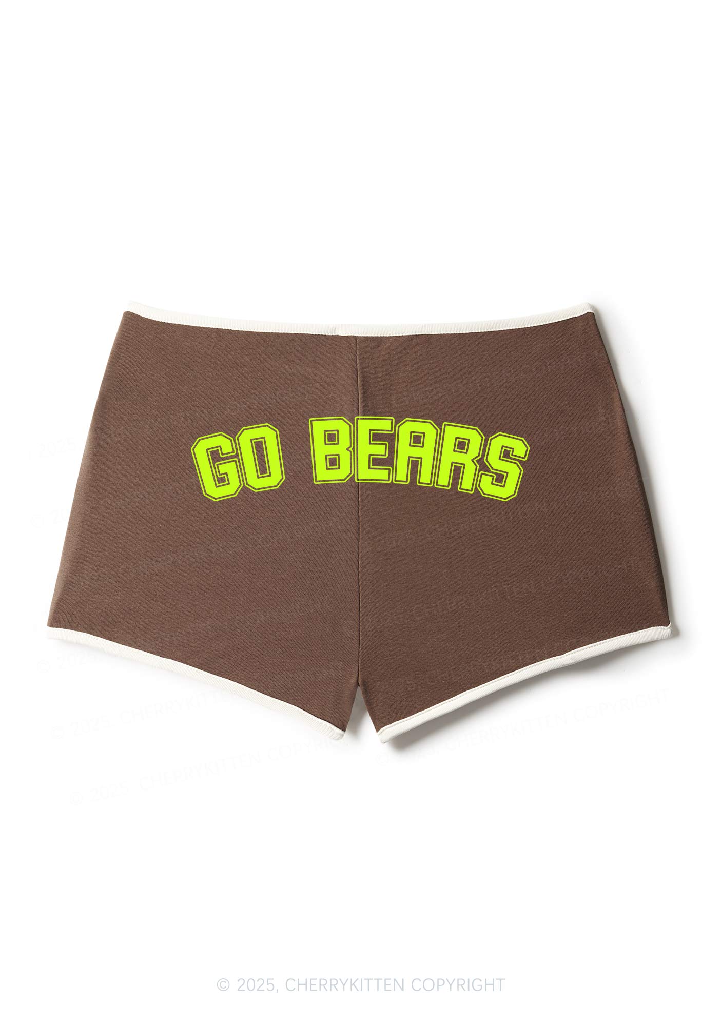 Custom Slogan Y2K Contrast Mini Shorts Cherrykitten