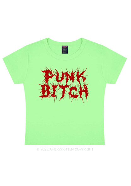 Punk Bxxch Y2K Baby Tee Cherrykitten
