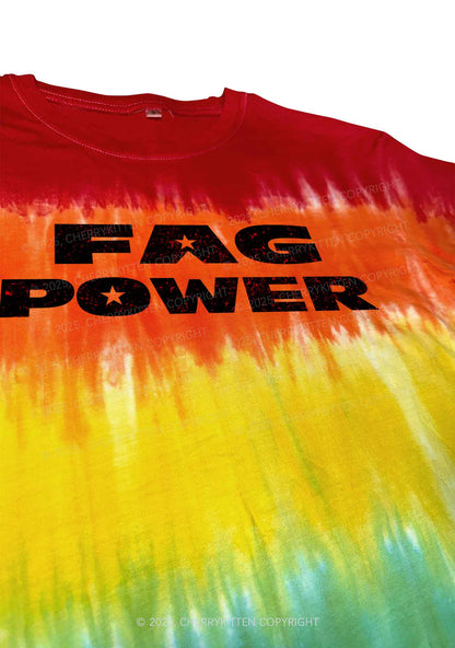 Fag Power Pride Y2K Tie Dye Shirts Cherrykitten