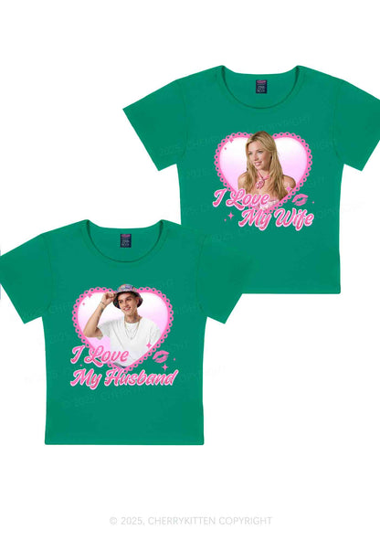 Custom Love My Wife Photo Y2K Valentine's Day Baby Tee Cherrykitten