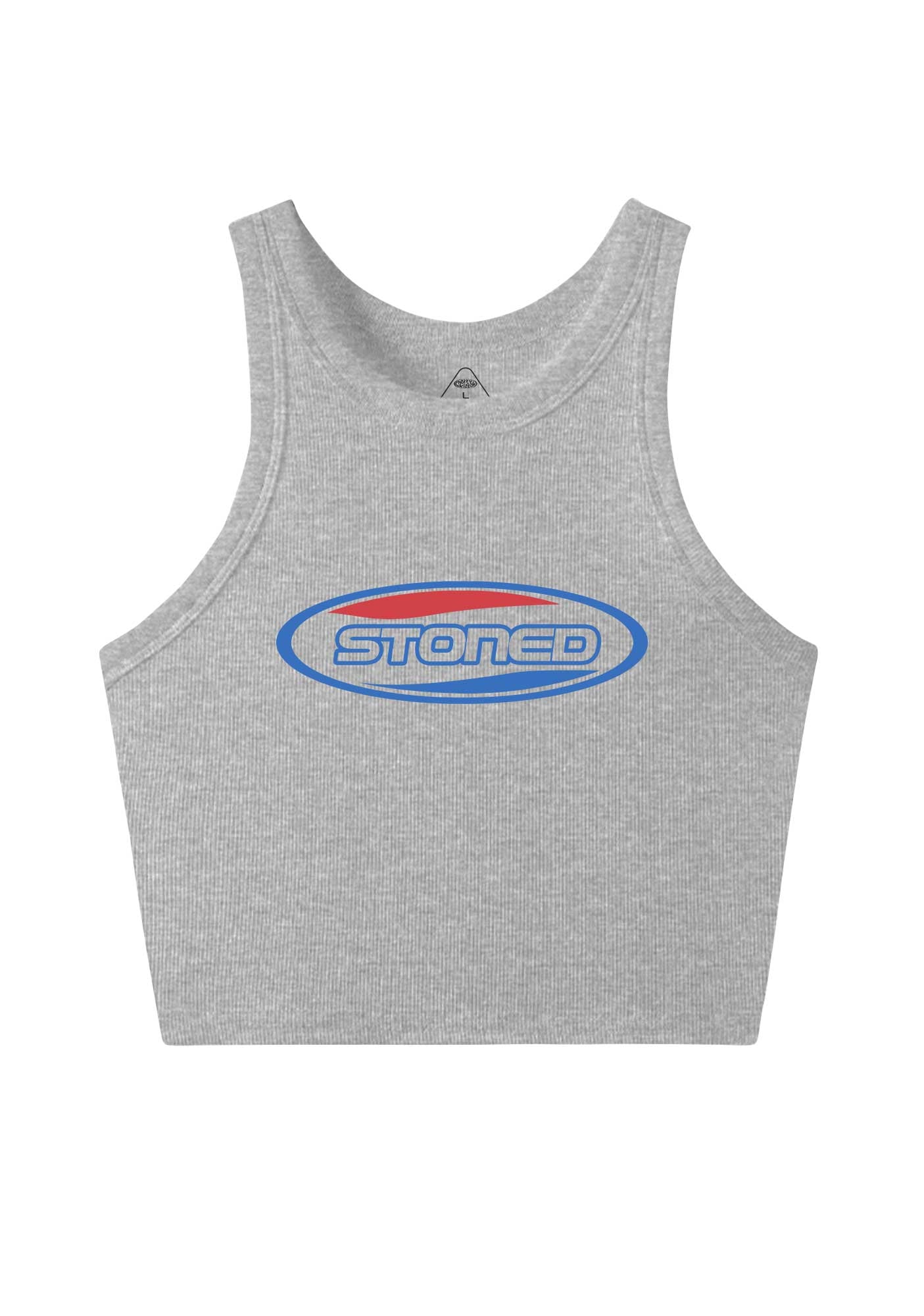 Stoned Slogan Y2K Crop Tank Top Cherrykitten