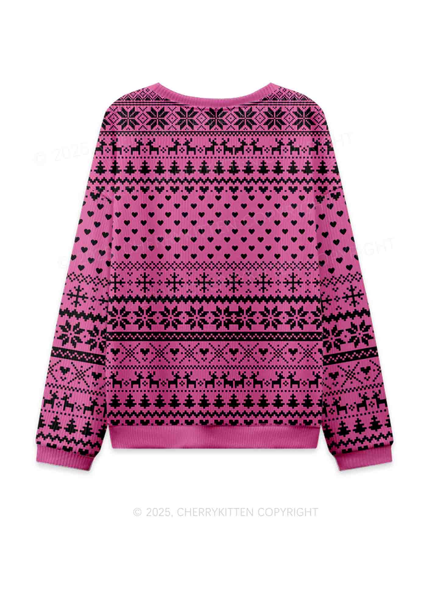 Cxxty Y2K Christmas Knit Sweatshirt Cherrykitten