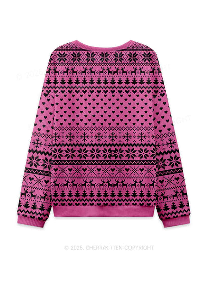 Cxxty Y2K Christmas Knit Sweatshirt Cherrykitten