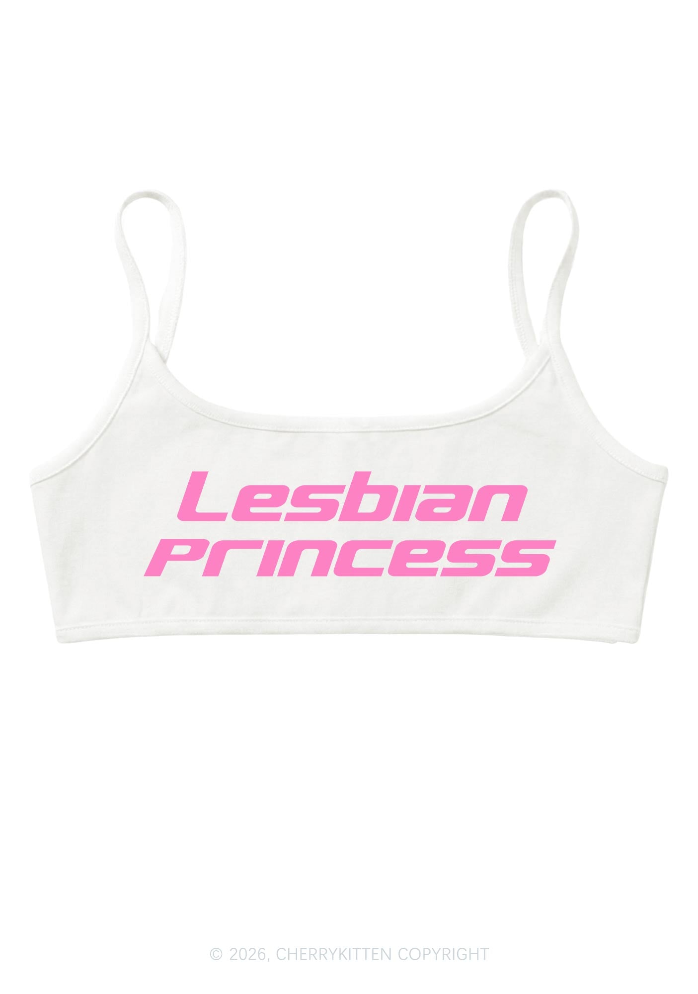 Lesbian Princess Pride Y2K Super Crop Cami Cherrykitten