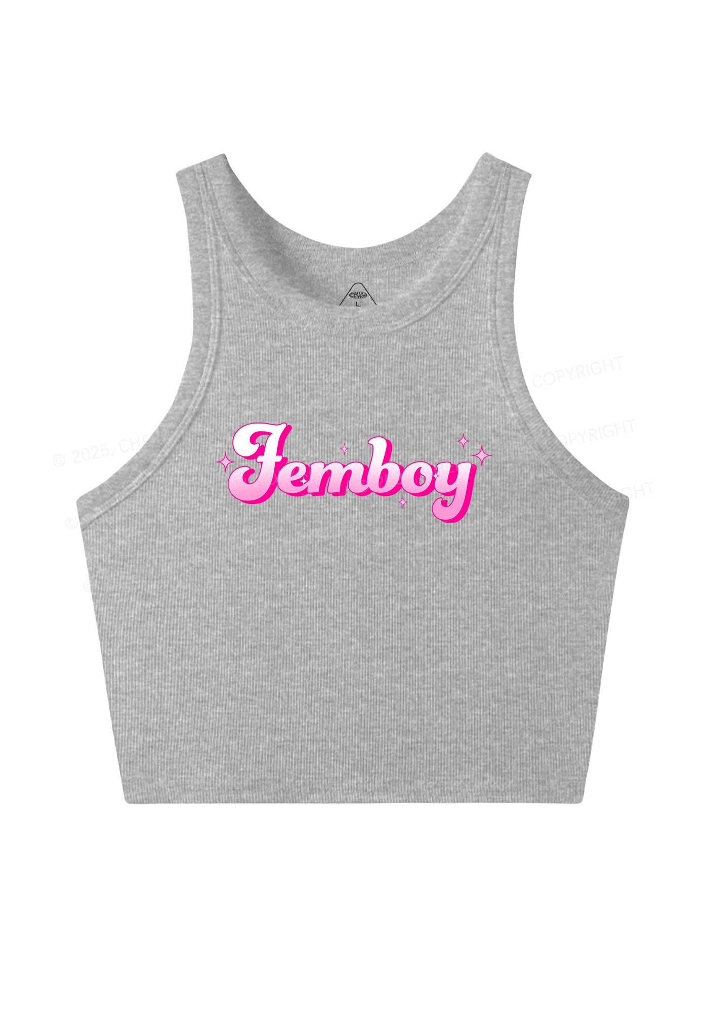 Femboy Pride Y2K Crop Tank Top Cherrykitten
