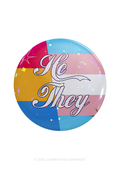 He They Pansexual Trans Flag Pride 1Pc Y2K Pin Badge Cherrykitten