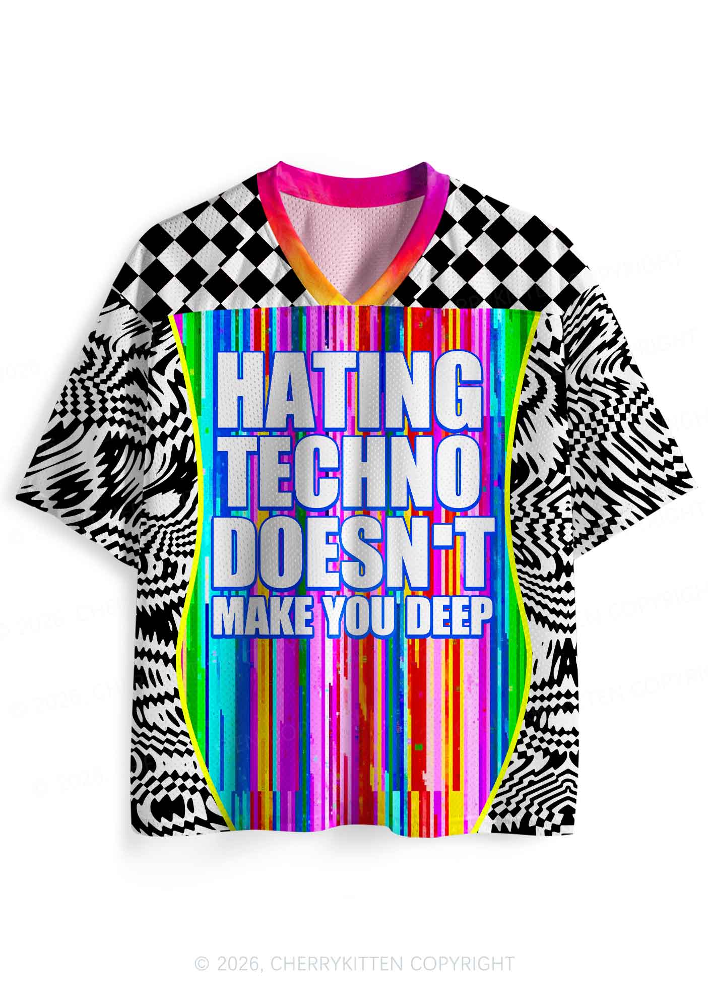 Hating Techno Y2K Sport Jersey Shirts Cherrykitten