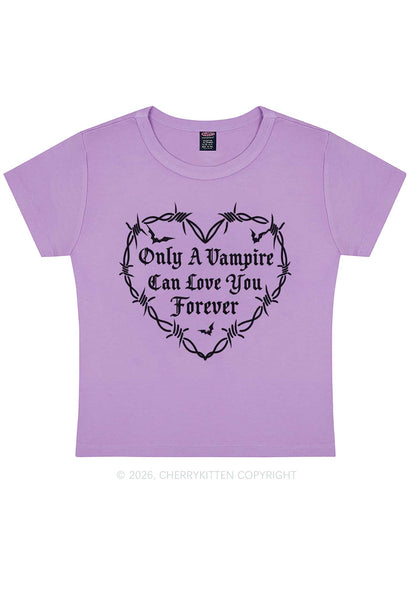 Halloween Vampire Love You Forever Y2K Baby Tee Cherrykitten