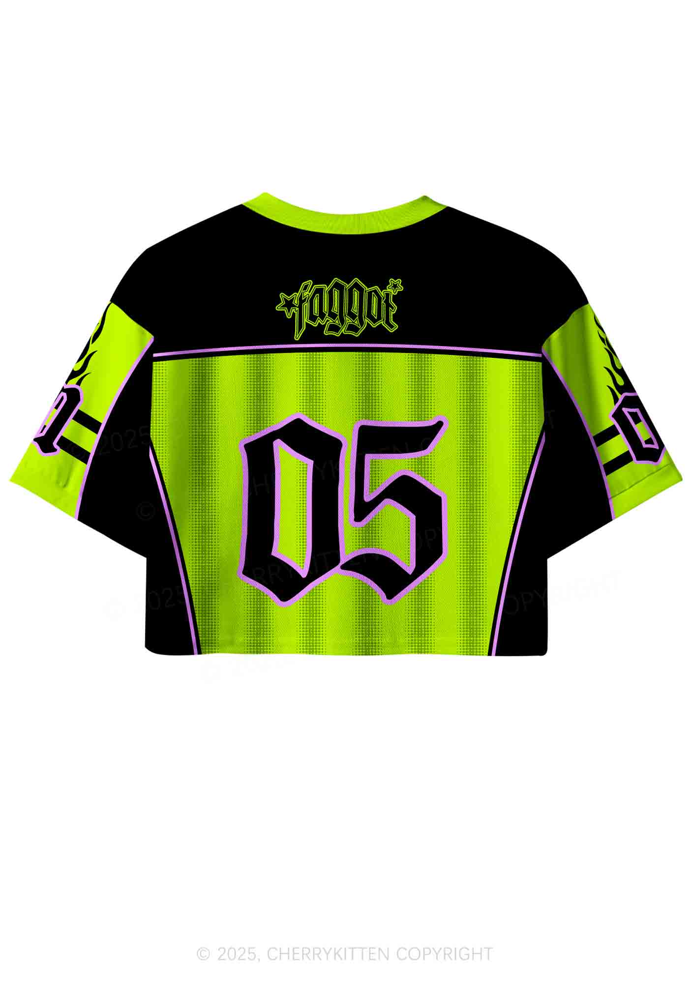 Custom Faggot Stars Pride Y2K Crop Sport Jersey Shirts Cherrykitten