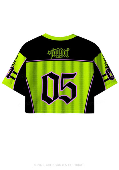 Custom Faggot Stars Pride Y2K Crop Sport Jersey Shirts Cherrykitten