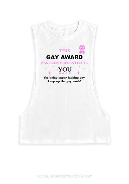 Gay Award Presented You Pride Y2K Men Muscle Side Cutoff Tank Top Cherrykitten