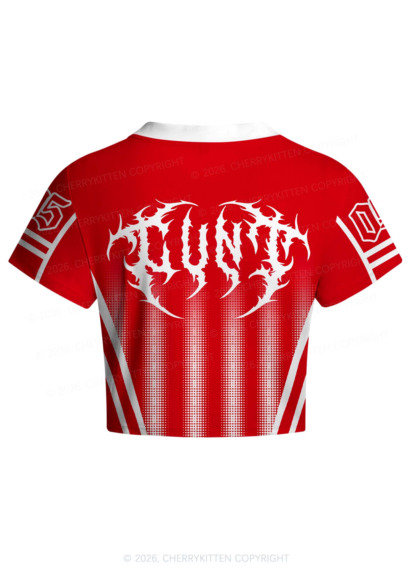 Red Punk Cxxt Y2K Football Jersey Shirts Cherrykitten