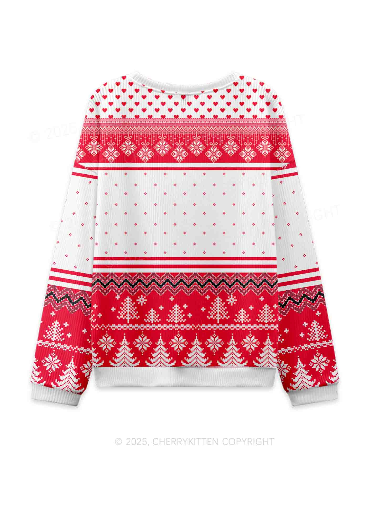 Pretty Girls Drink Diet Coke Y2K Christmas Knit Sweatshirt Cherrykitten