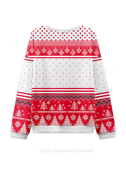 Pretty Girls Drink Diet Coke Y2K Christmas Knit Sweatshirt Cherrykitten