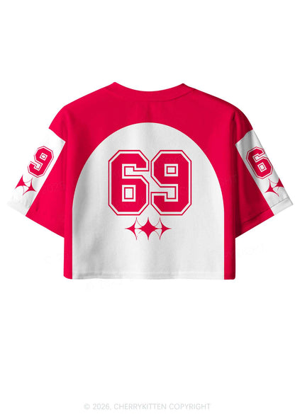 I Love Girls Who Eat Girls Pride Y2K Crop Sport Jersey Shirts Cherrykitten