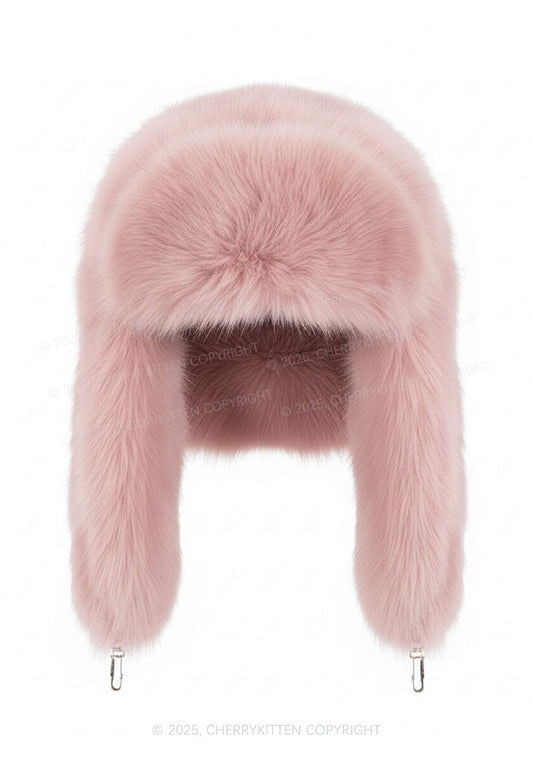 Faux Fur Y2K Trapper Hat Cherrykitten