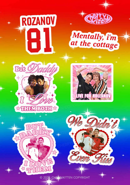 Rainbow Hockey Boys HR Y2K Sticker Cherrykitten