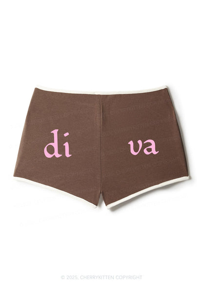 Di Va Y2K Contrast Mini Shorts Cherrykitten