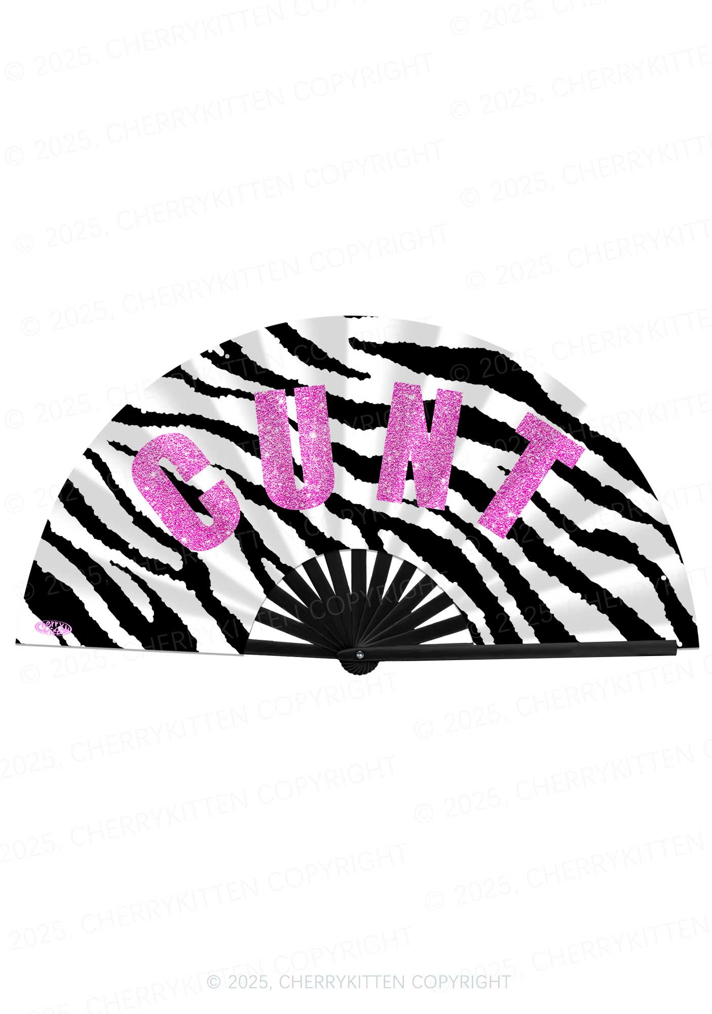 Glitter Cxxt Y2K Rave Hand Fan Cherrykitten
