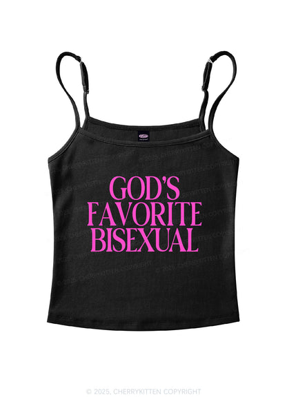 Gods Favorite Bisexual Pride Y2K Spaghetti Strap Cami Cherrykitten