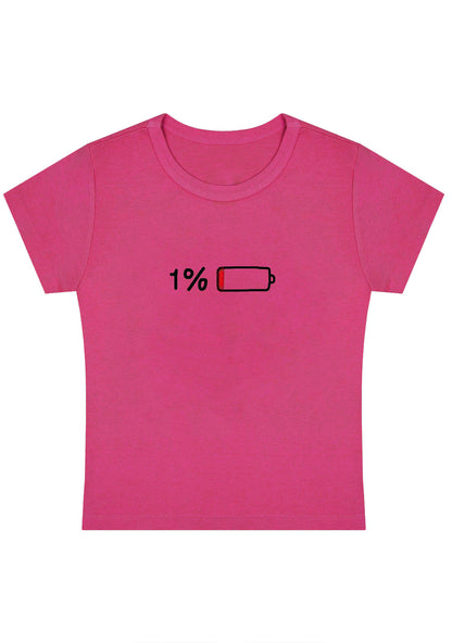 Curvy 1% Electricity Baby Tee