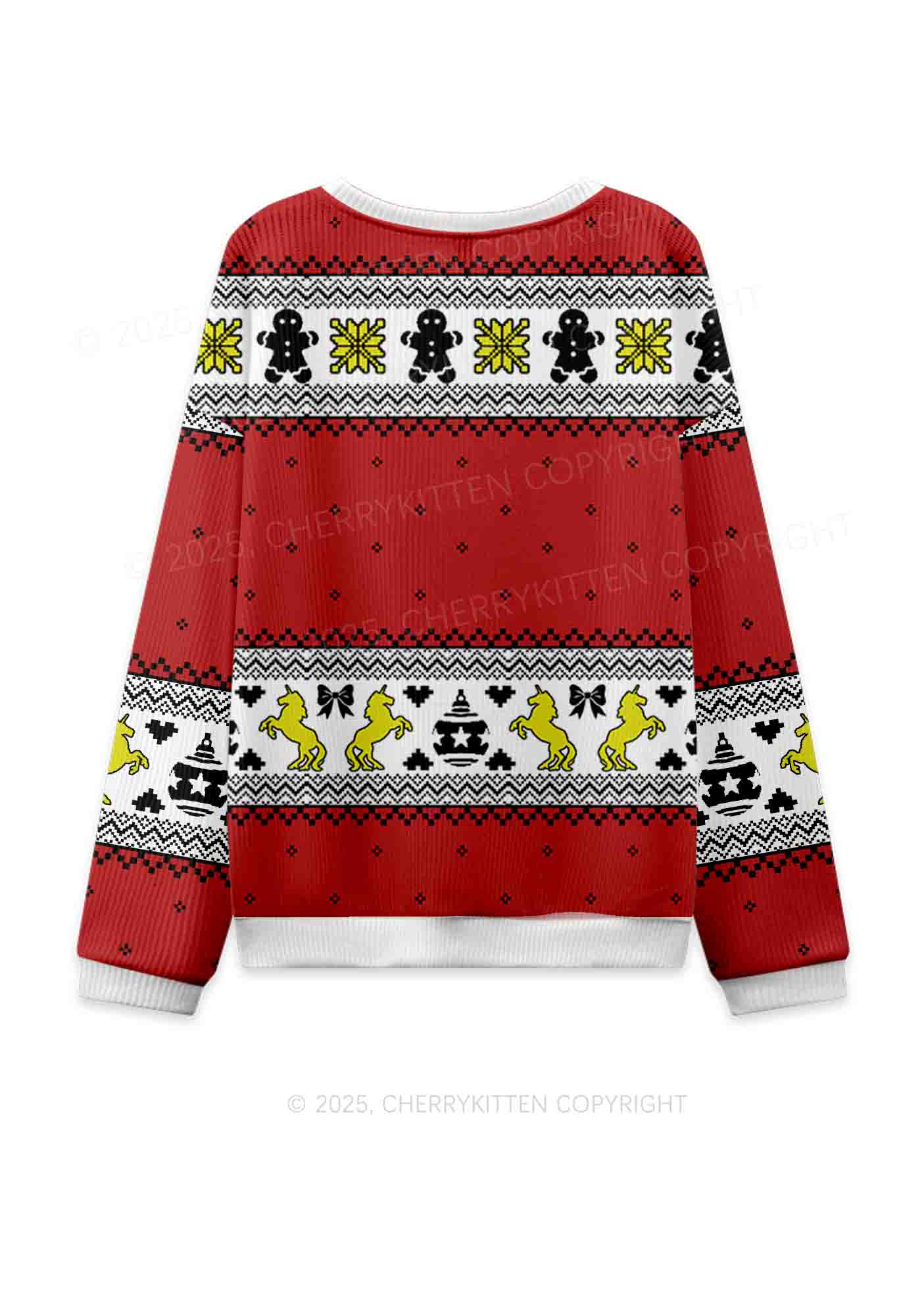 Sounds Gay Pride Y2K Christmas Knit Sweatshirt Cherrykitten