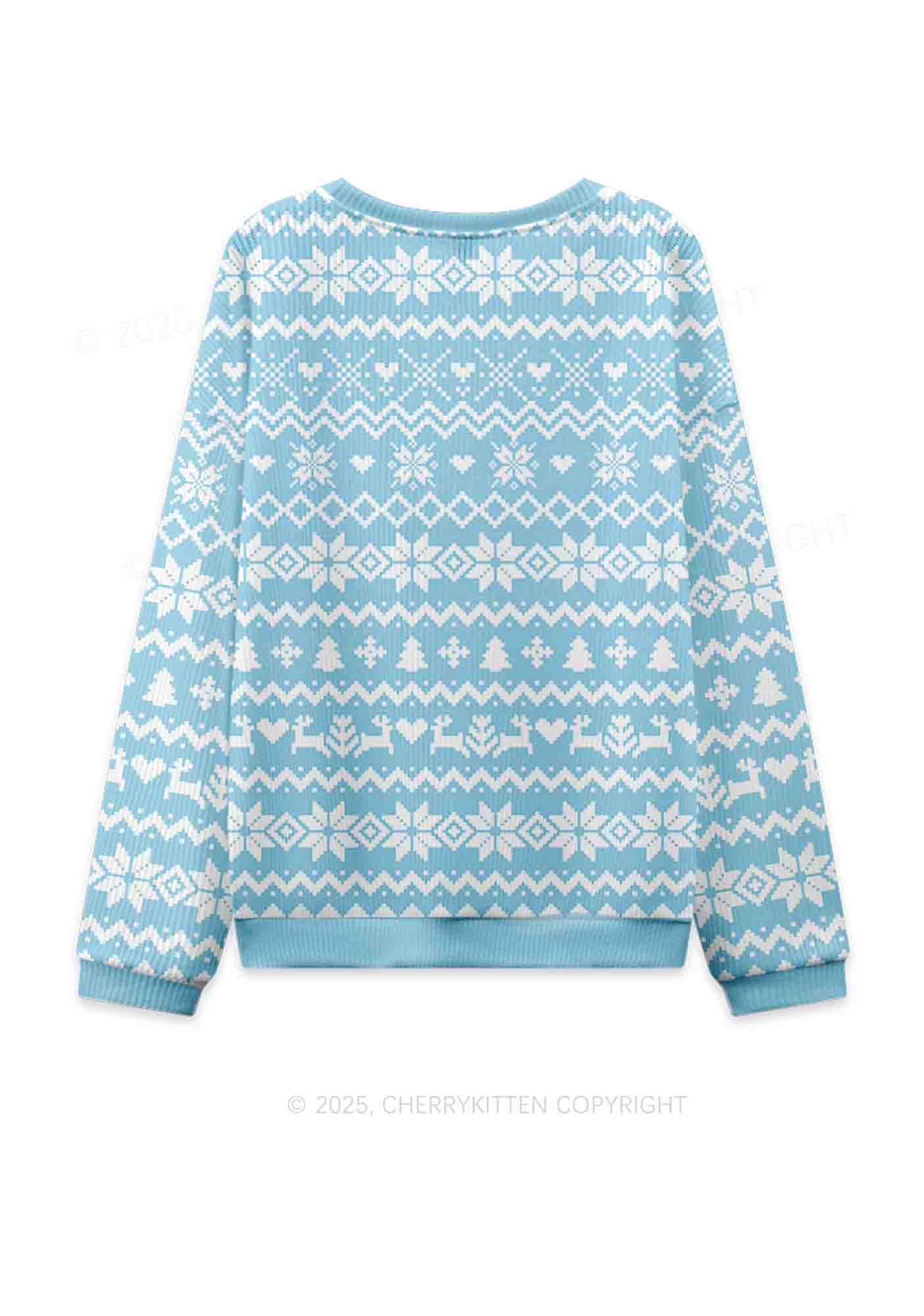 Father Figure Y2K Christmas Knit Sweatshirt Cherrykitten
