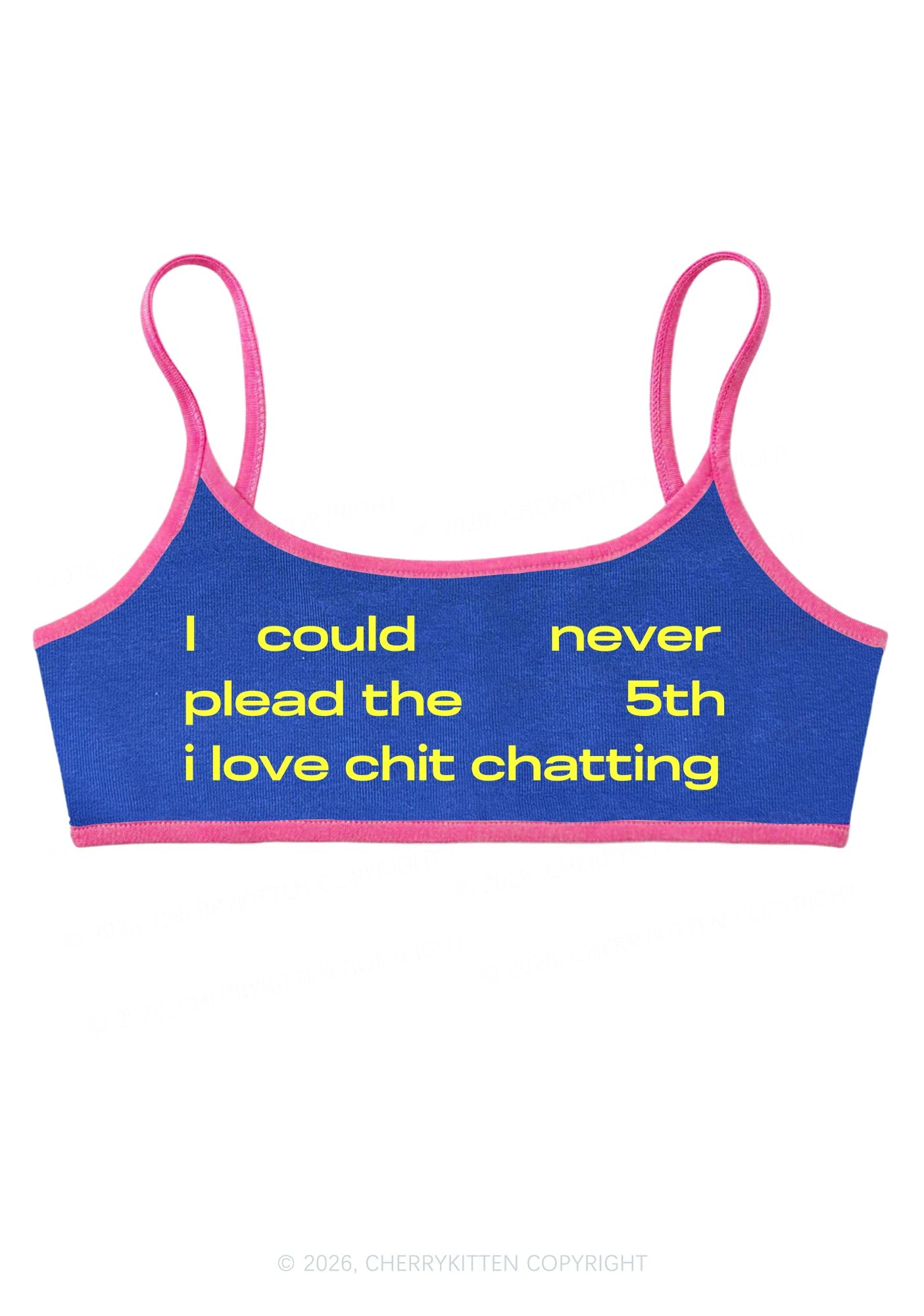 I Love Chit Chatting Y2K Super Crop Cami Cherrykitten
