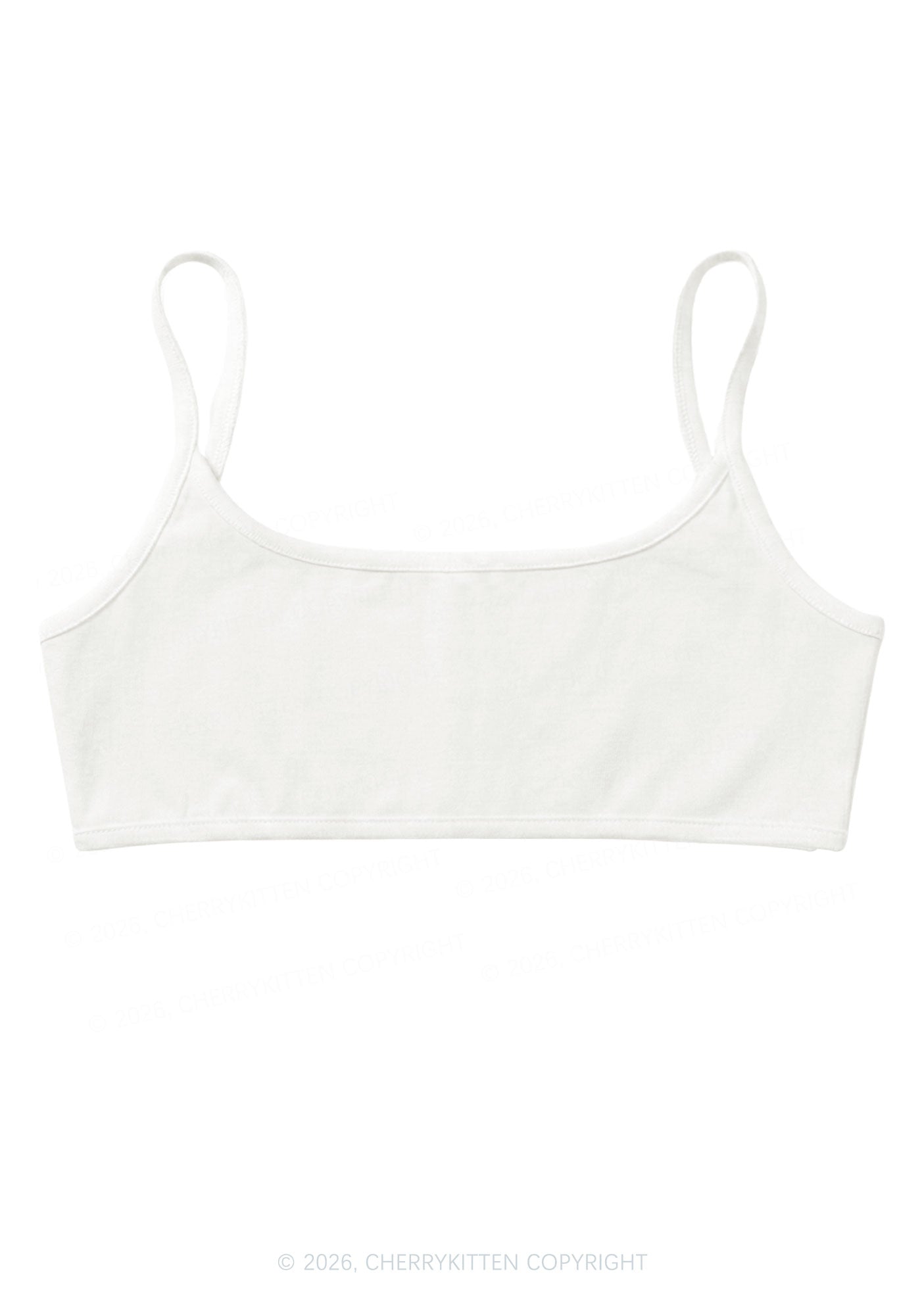 Plain Y2K Super Crop Cami Cherrykitten
