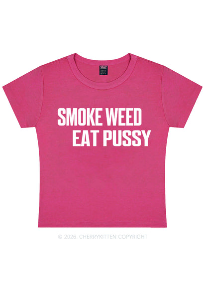 Smoke Wxxd Eat Puxxy Y2K Baby Tee Cherrykitten