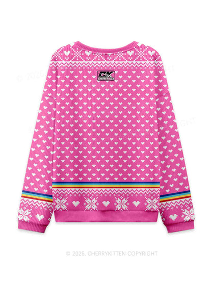 Gods Favorite Fag Pride Y2K Christmas Knit Sweatshirt Cherrykitten