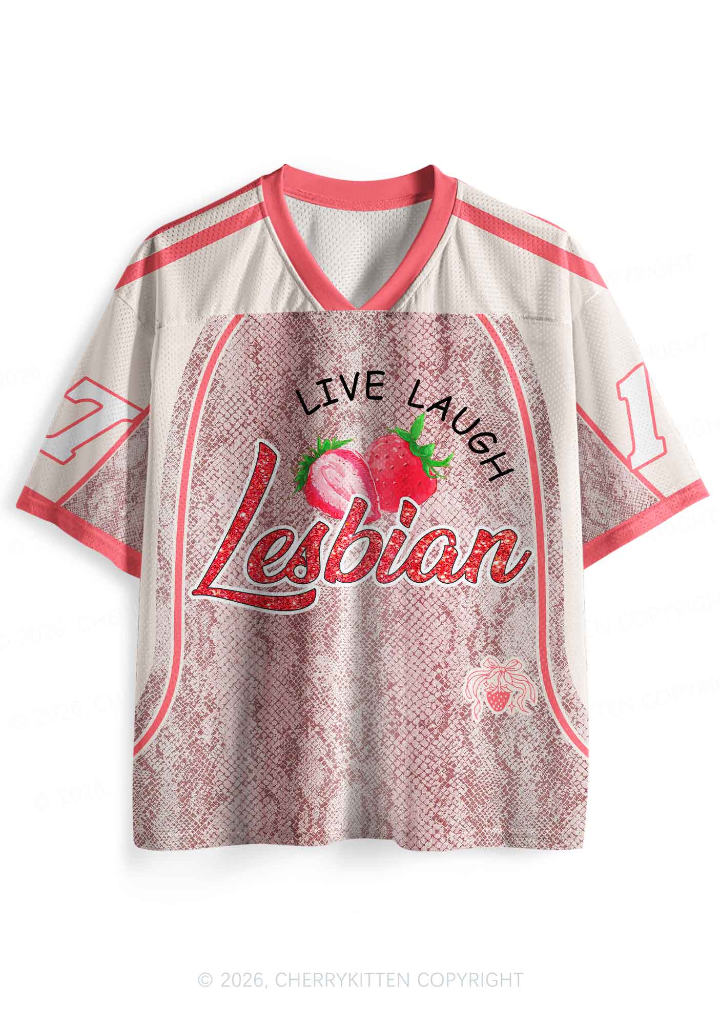 Live Laugh Lesbian Pride Y2K Sport Jersey Shirts Cherrykitten