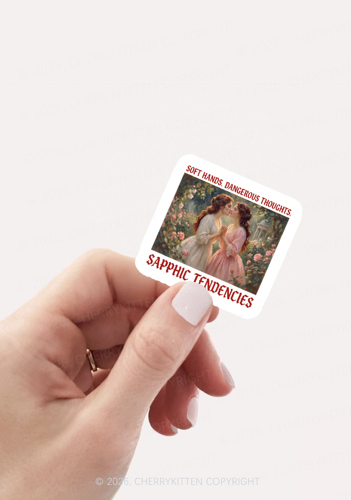 Sapphic Tendencies Pride 1pc Y2K Sticker Cherrykitten