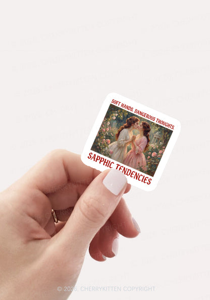 Sapphic Tendencies Pride 1pc Y2K Sticker Cherrykitten