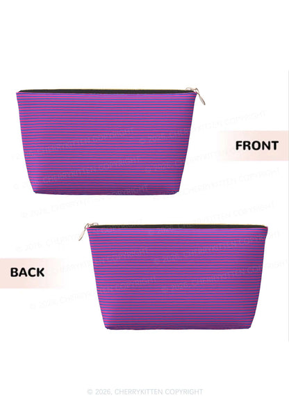 Bisexual Stripes Pride Y2K Makeup Bag Cherrykitten