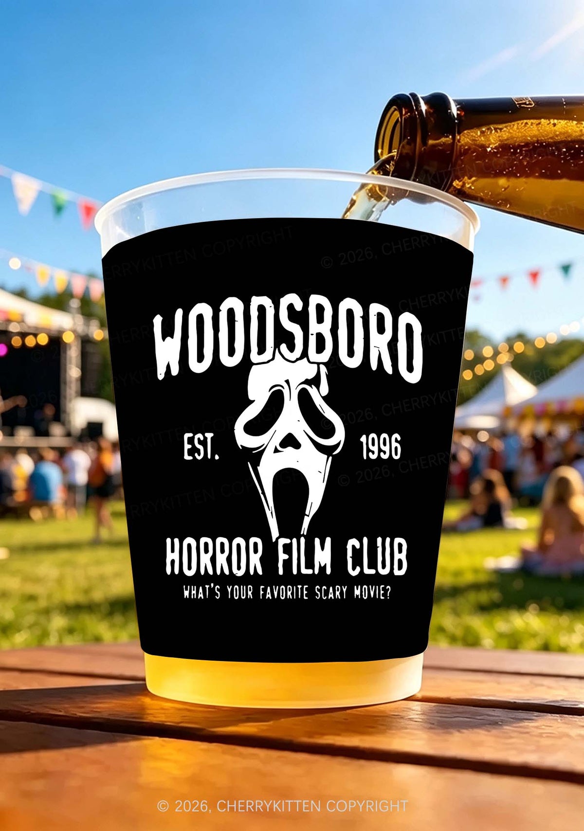 Horror Film Club Y2K Halloween Plastic Cup Cherrykitten