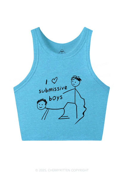 I Love S Gay Boys Pride Y2K Crop Tank Top Cherrykitten