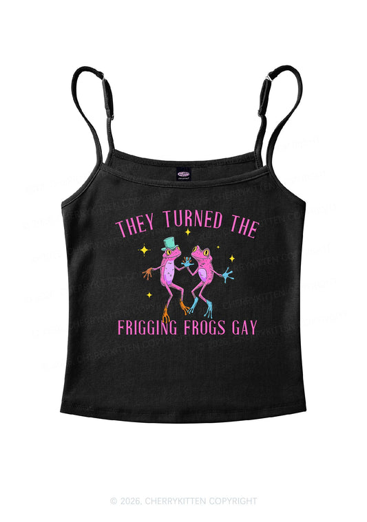 Frogs Gay Pride Y2K Spaghetti Strap Cami Cherrykitten