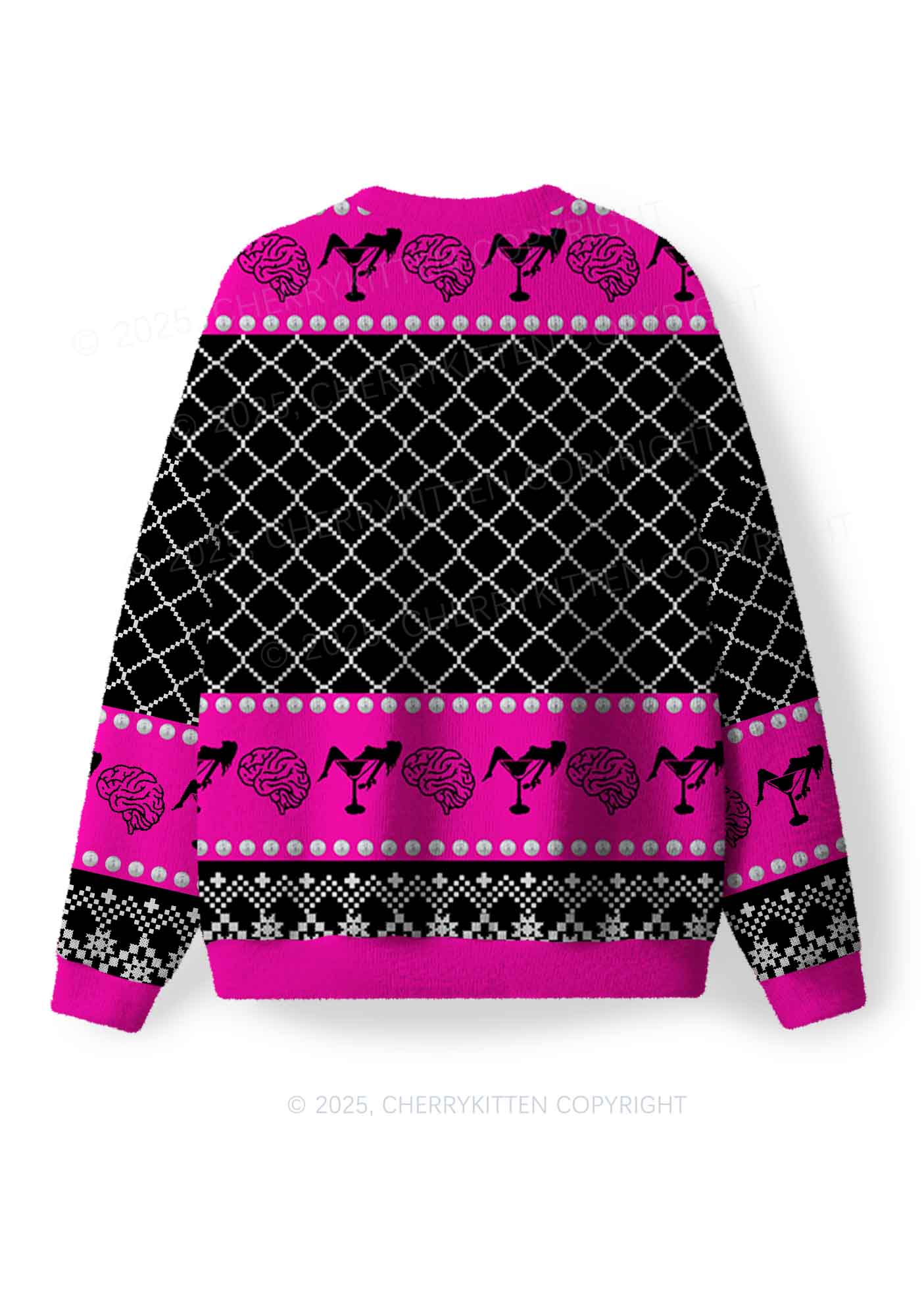 Dont Bully Me Y2K Christmas Knit Sweatshirt Cherrykitten