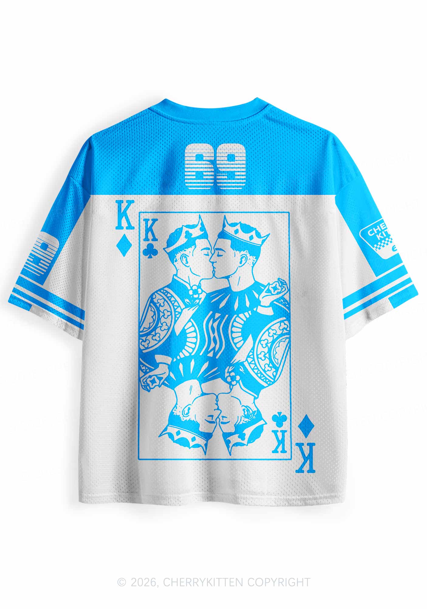 Blue Gay King Pride Y2K Sport Jersey Shirts Cherrykitten