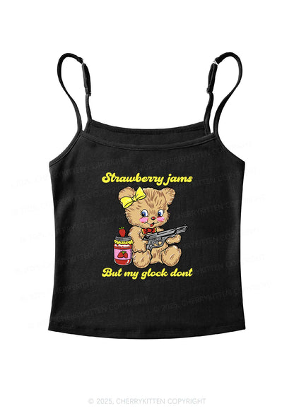 Strawberry Jams Bear Y2K Spaghetti Strap Cami Cherrykitten