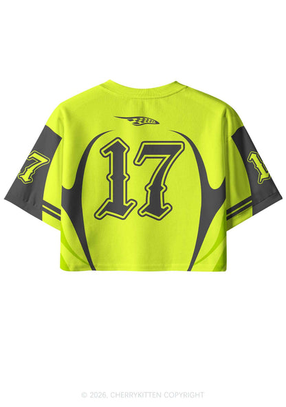 Lime Green I Support Gay Rights Pride Y2K Crop Sport Jersey Shirts Cherrykitten
