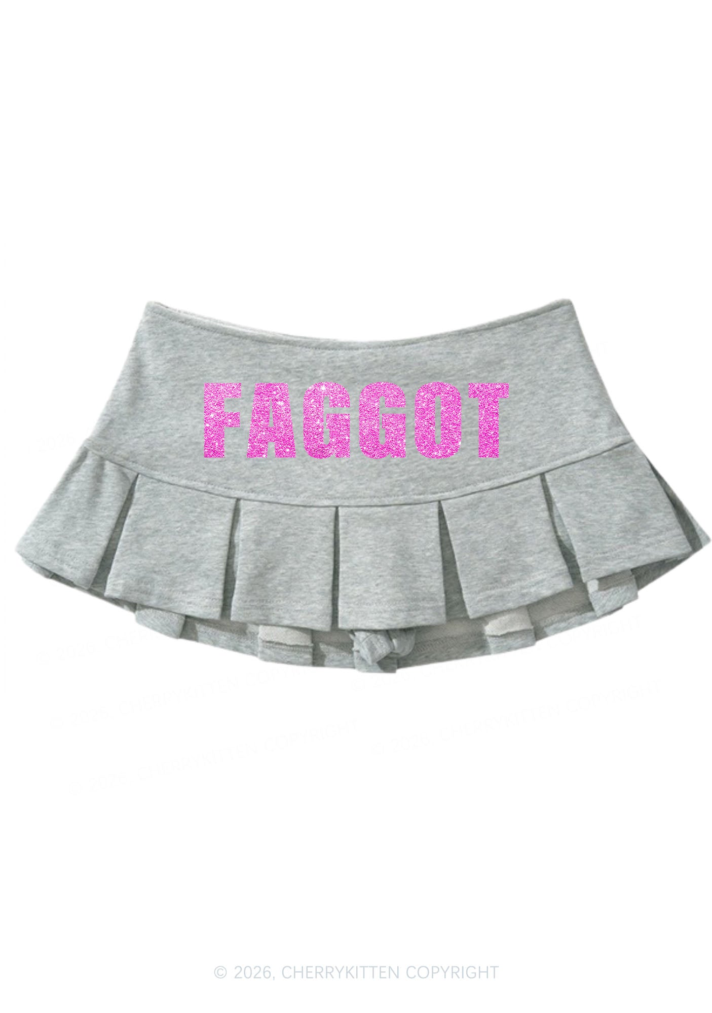 Glitter Faggot Pride Y2K Mini Pleated Skirts Cherrykitten