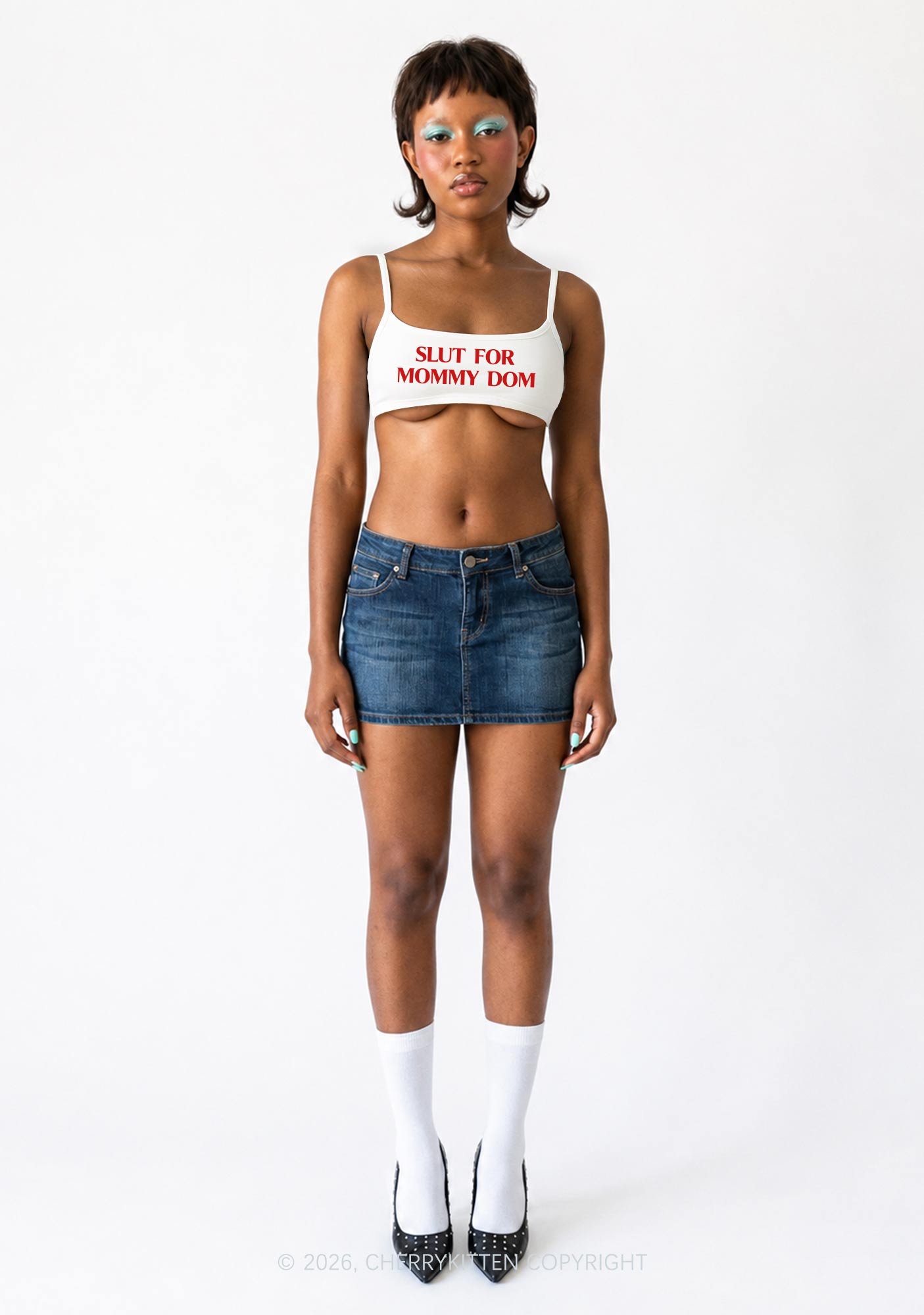 Slxt For Mommy Dom Y2K Super Crop Cami Cherrykitten