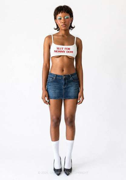 Slxt For Mommy Dom Y2K Super Crop Cami Cherrykitten