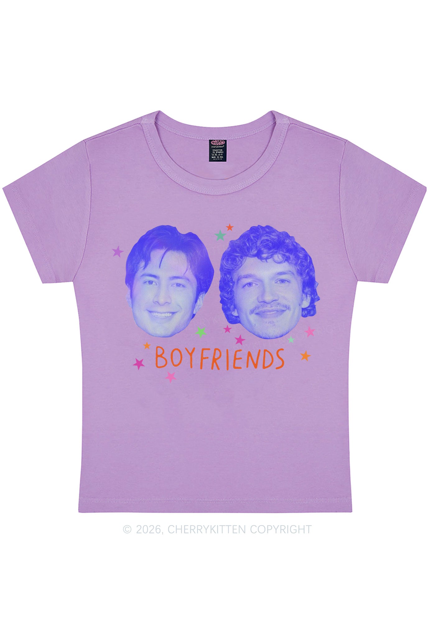 Neon Boyfriends Photo HR Y2K Baby Tee Cherrykitten