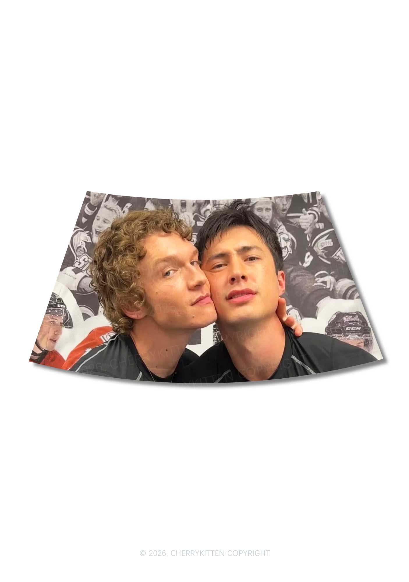 Cheek Kiss HR Y2K Print Mini Skirt Cherrykitten